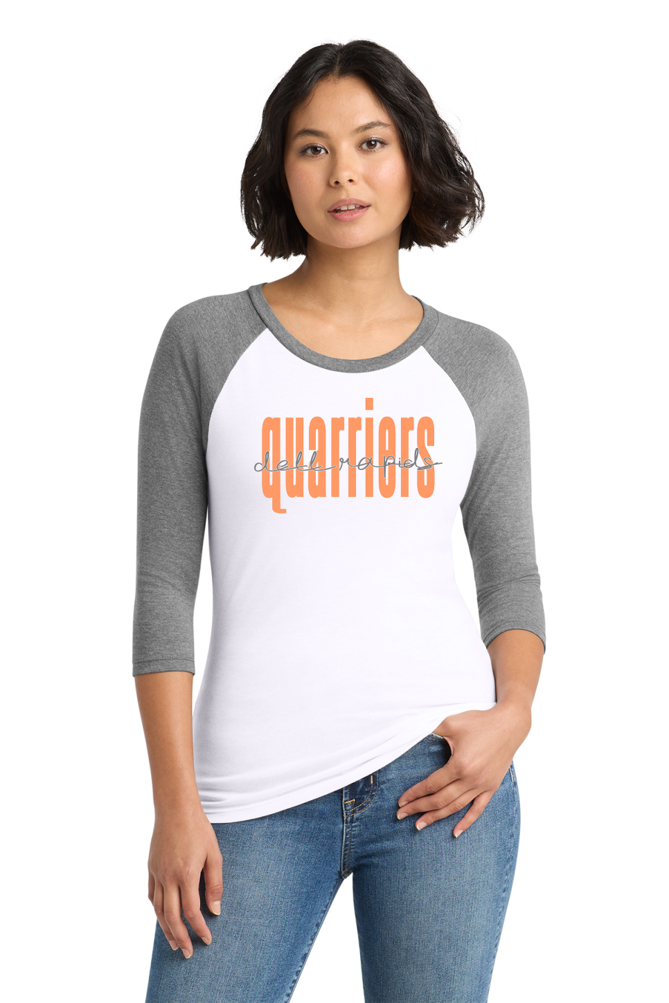 District® Women’s Perfect Tri® 3/4-Sleeve Raglan
