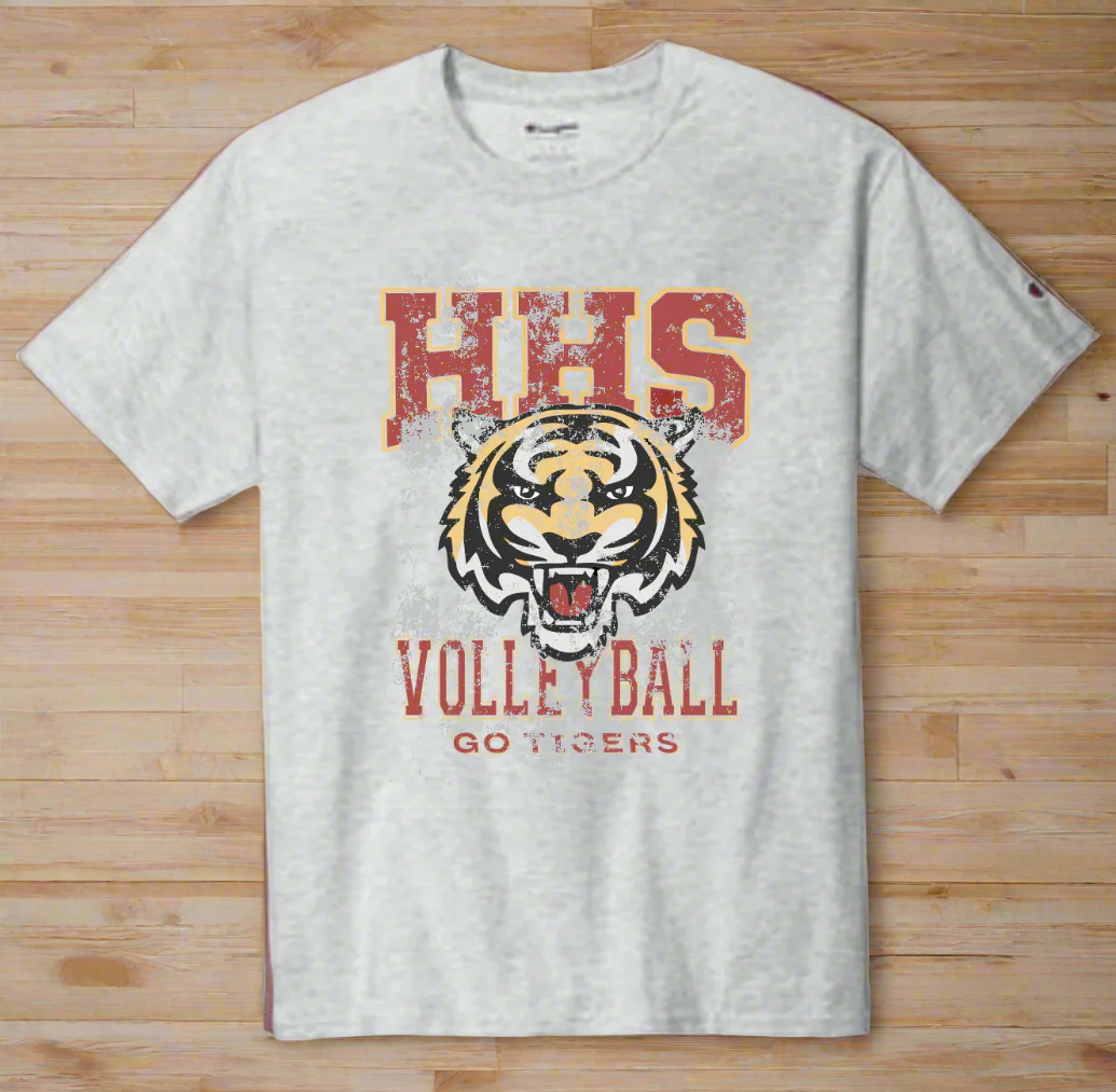 Vintage Distressed Washed Print - Grey Champion T-Shirt