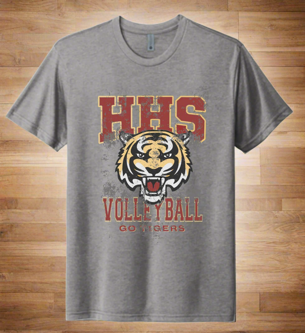 Vintage Distressed Washed Print - Grey Next Level Tri-Blend