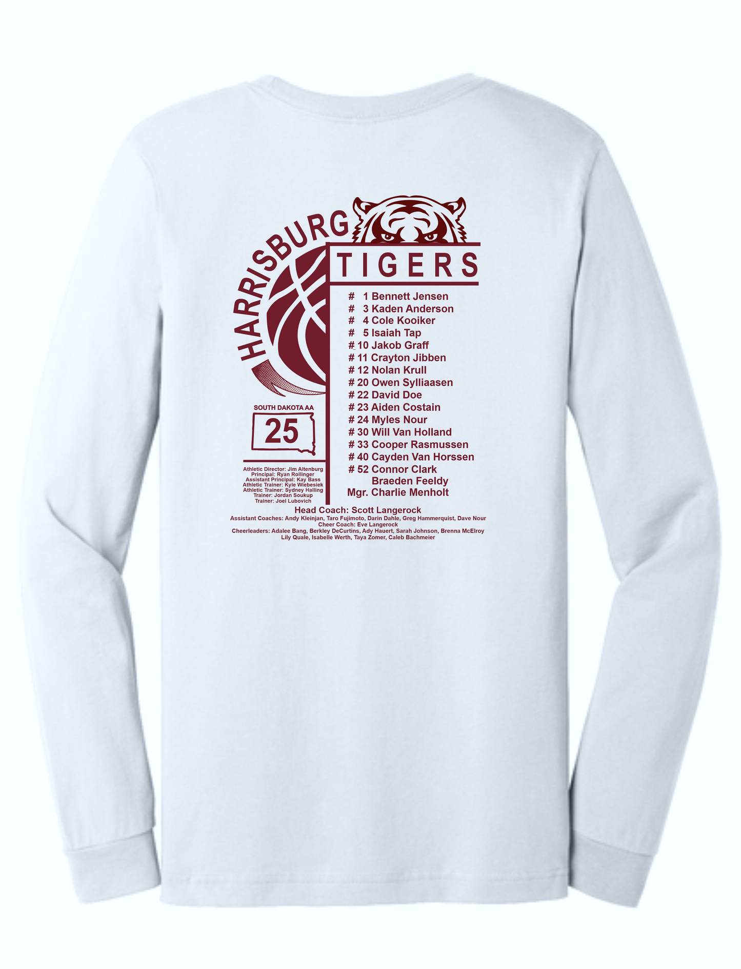 BELLA+CANVAS - Unisex Jersey Long Sleeve Tee (front + back)