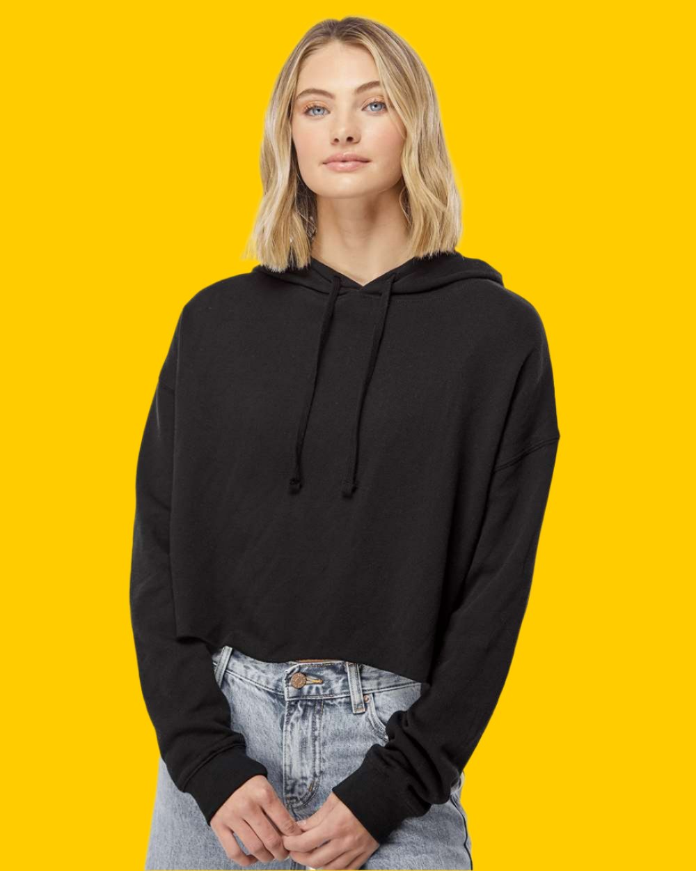I Hoco Blackout Independent Trading Hooded Cropped Lightweight Sweatshirt