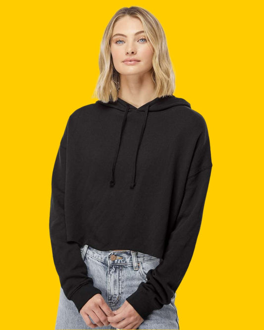 I Hoco Blackout Independent Trading Hooded Cropped Lightweight Sweatshirt