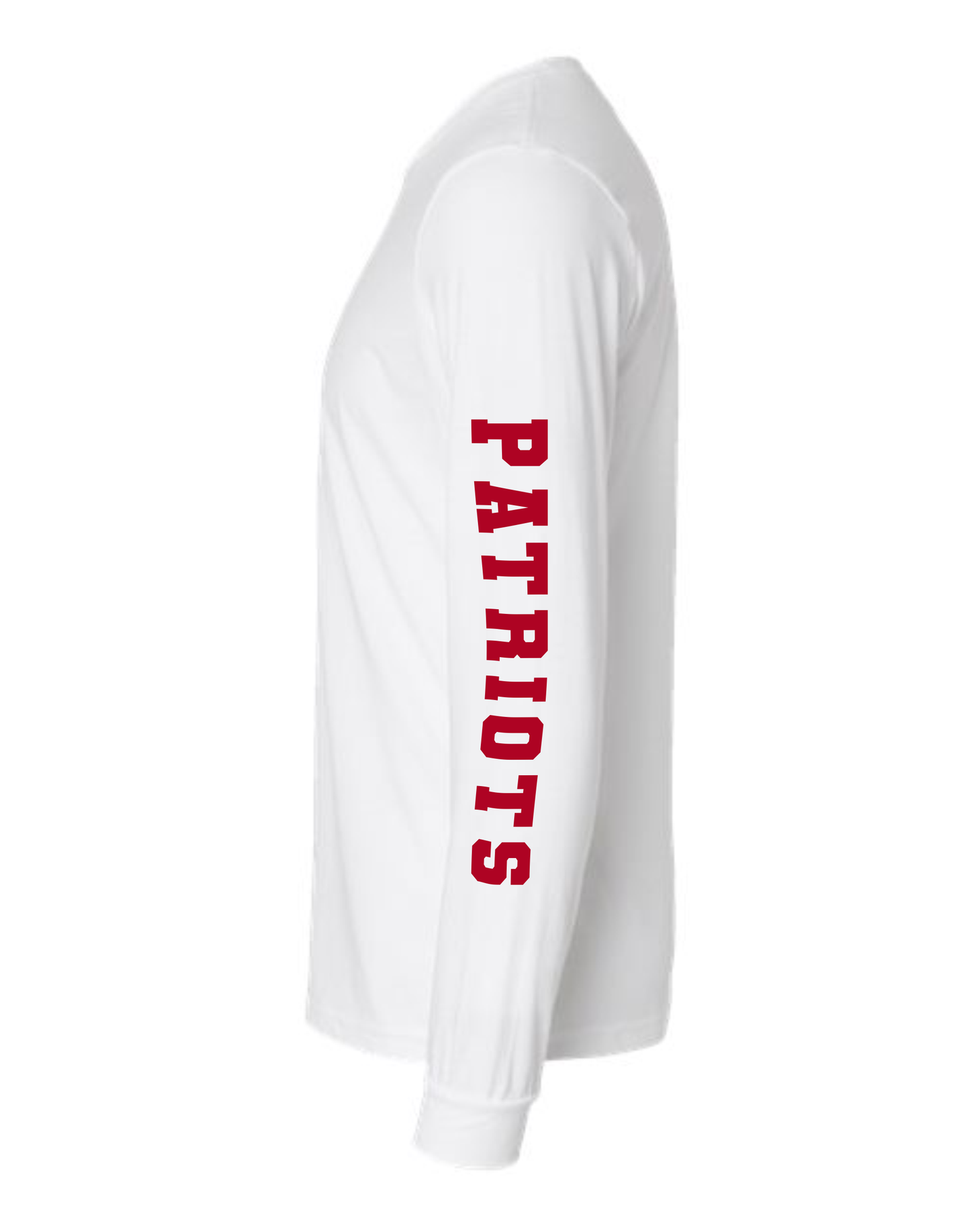 LHS Wrestling White District Long Sleeve + printed side sleeve