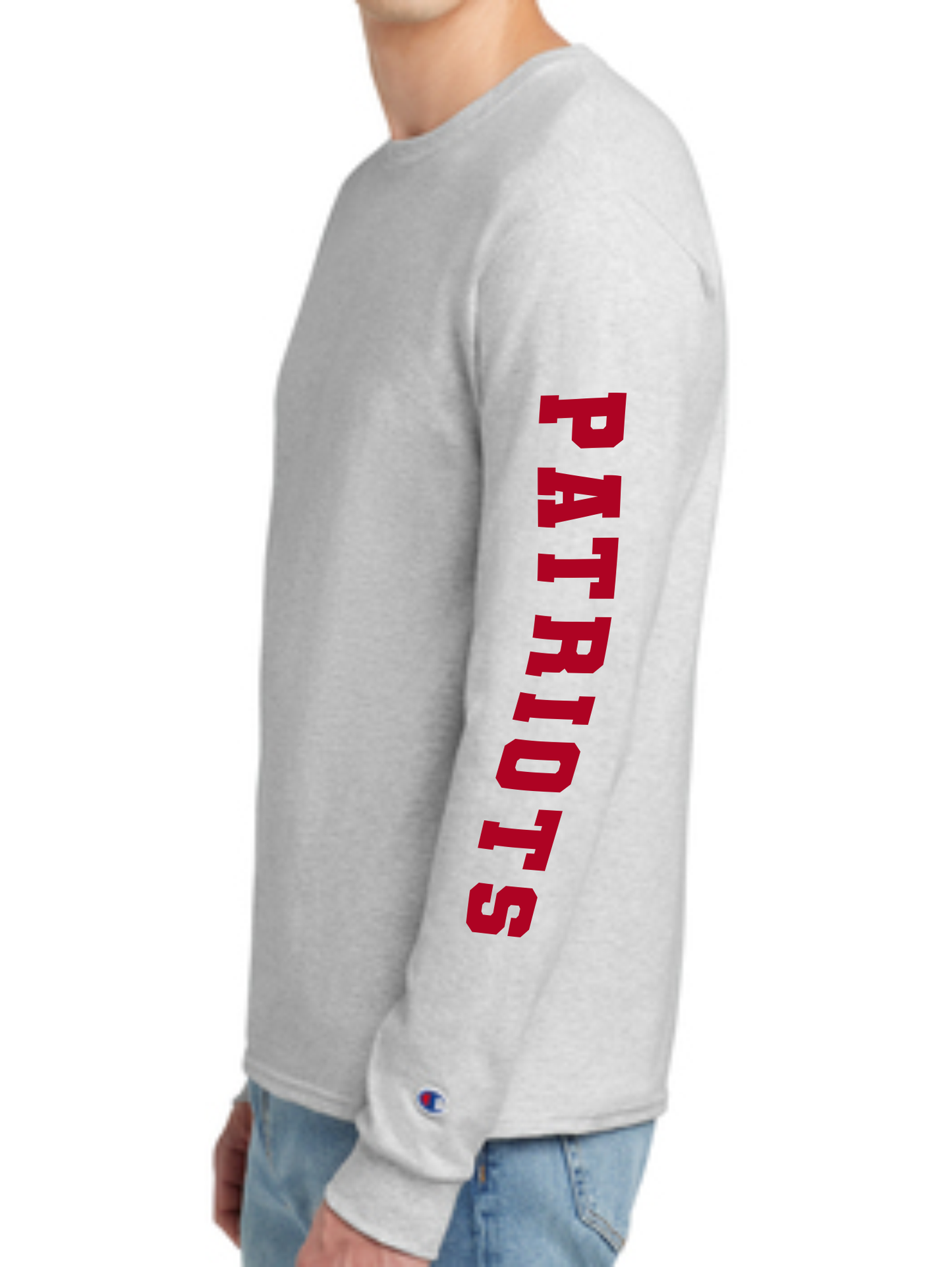 LHS Wrestling Silver Grey Crewneck Sweatshirt + side sleeve print
