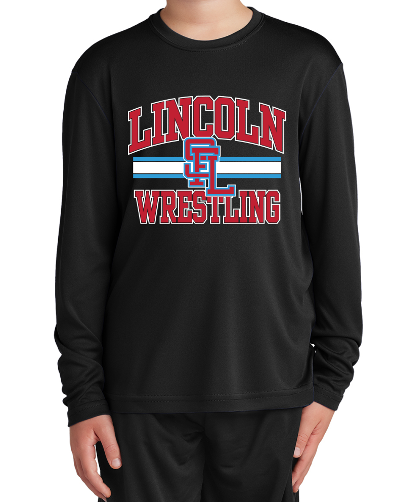 LHS Wrestling Youth Black Sport Tek Posi-Charge LS