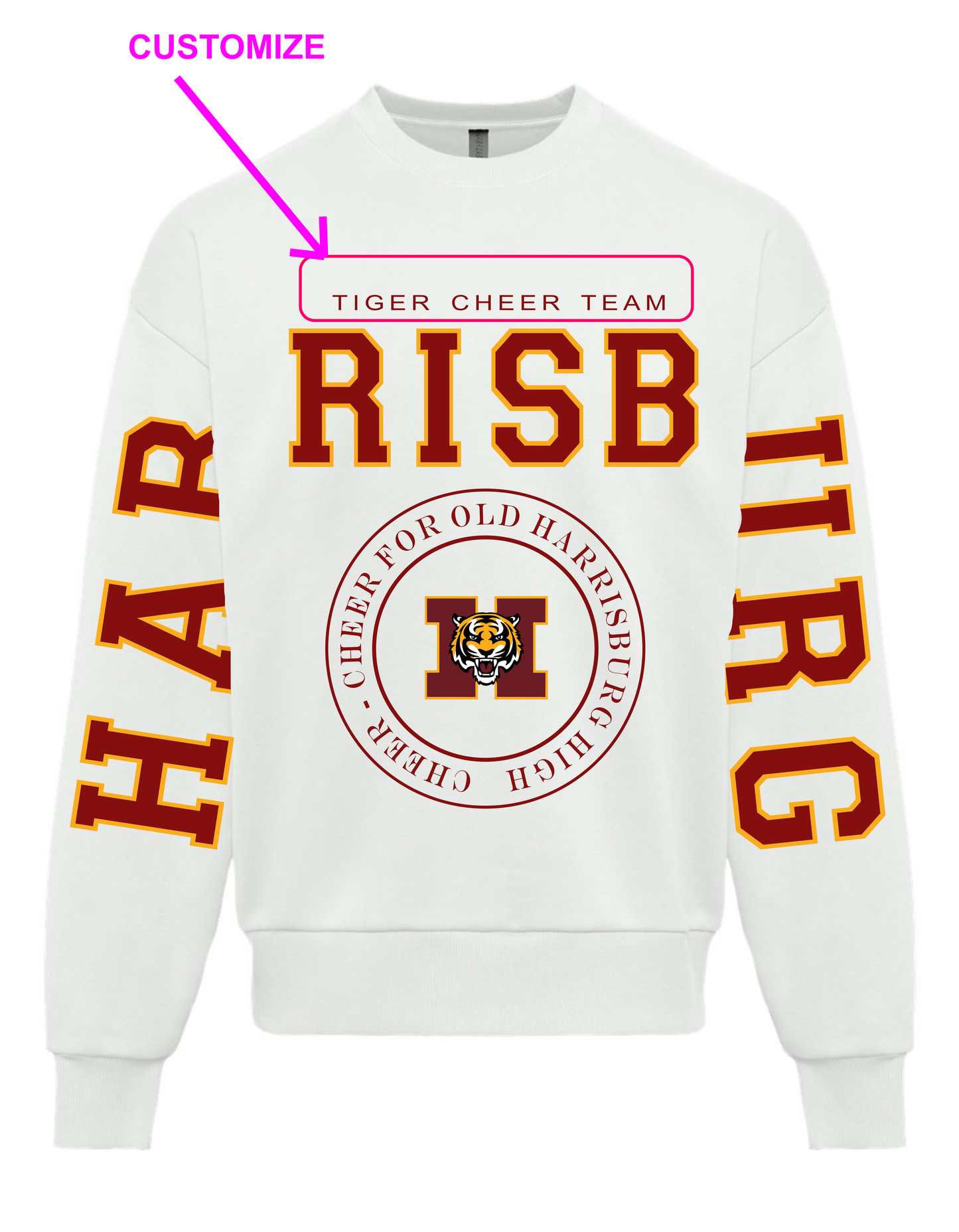 Tiger Spiritwear - Bone Next Level - Heavyweight Crewneck Sweatshirt