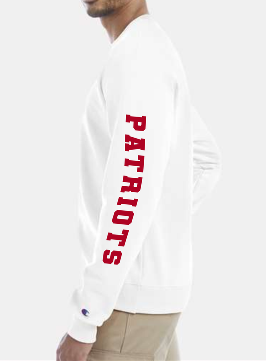 LHS Wrestling White Crewneck Sweatshirt + side sleeve print