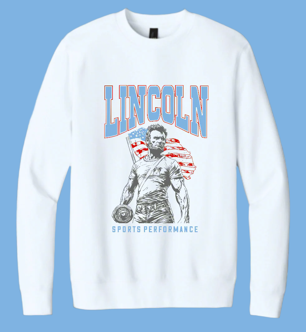 LHS White District Perfect Weight Fleece Crew