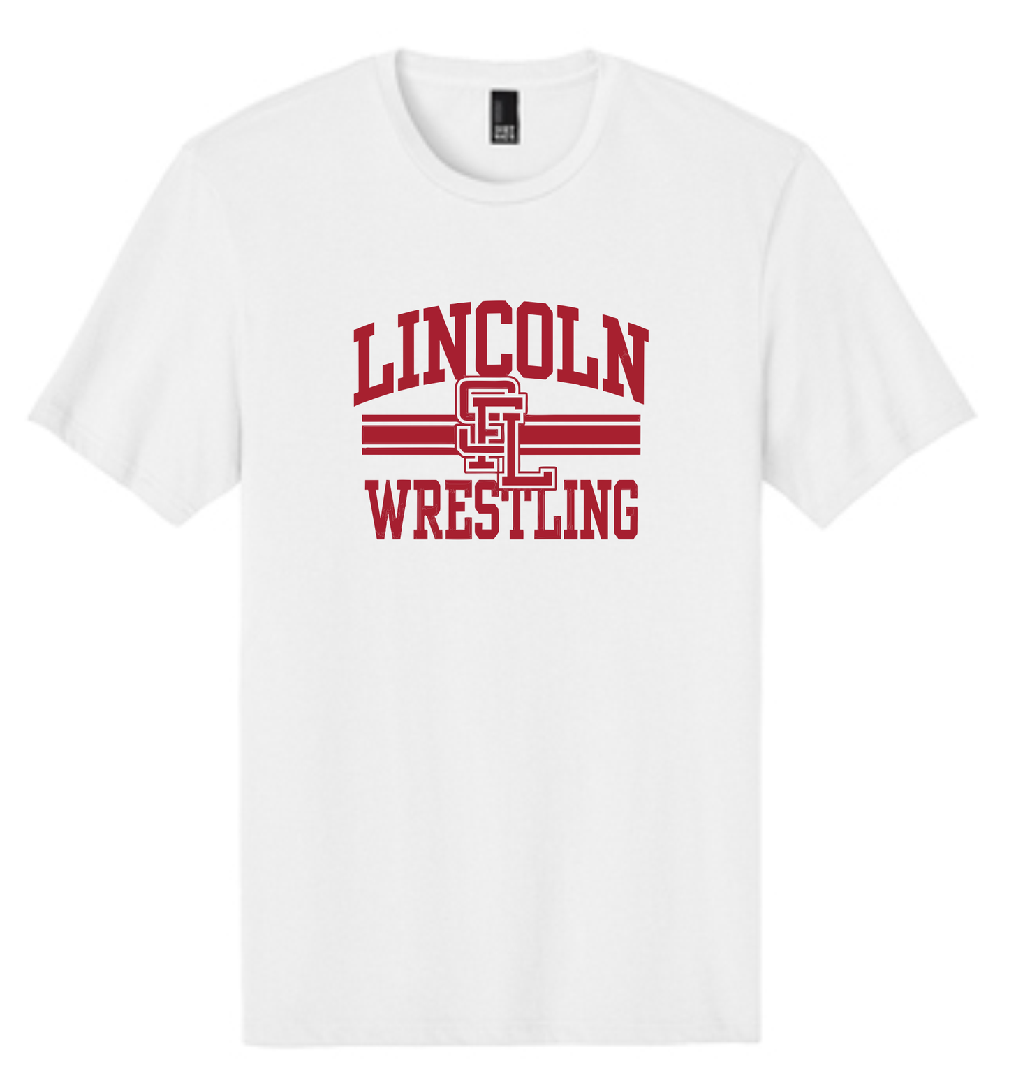 LHS Wrestling White District Tee