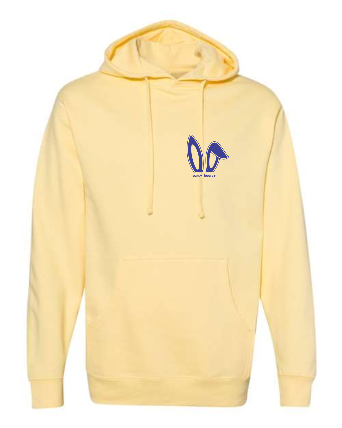Ears ^ Beers ^ Light Yellow Mid-Weight Hooded Sweatshirt
