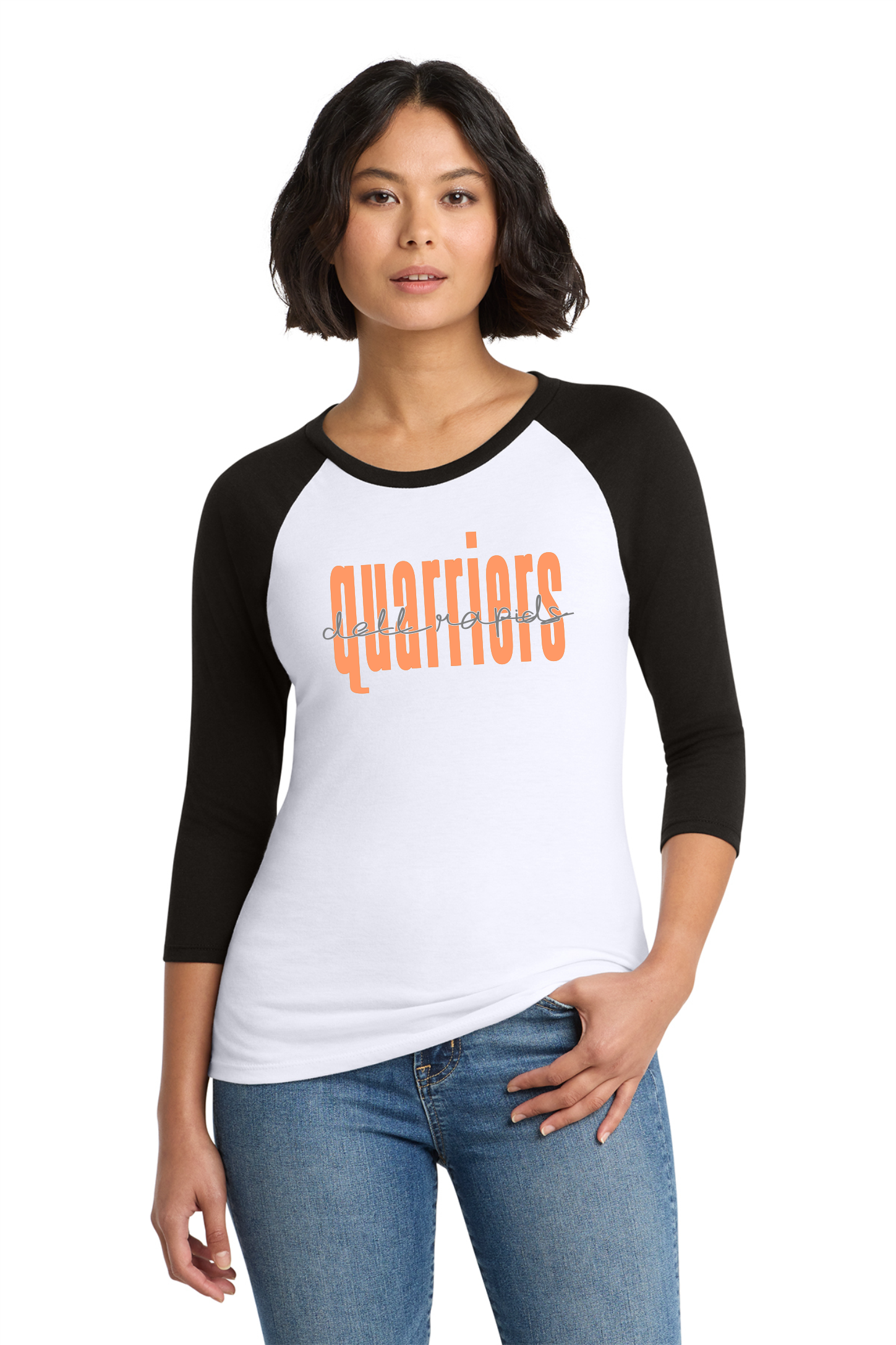 District® Women’s Perfect Tri® 3/4-Sleeve Raglan