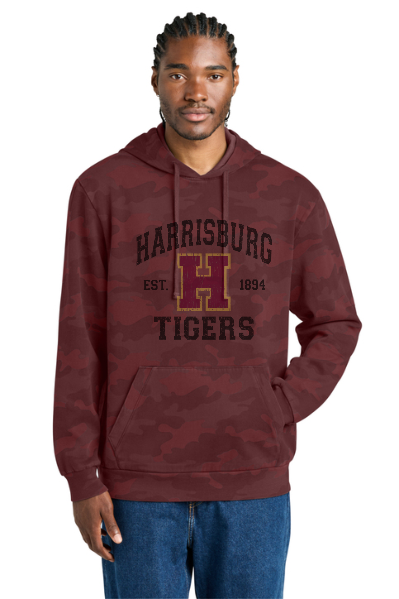 # District Wash Camo Fleece Hoodie