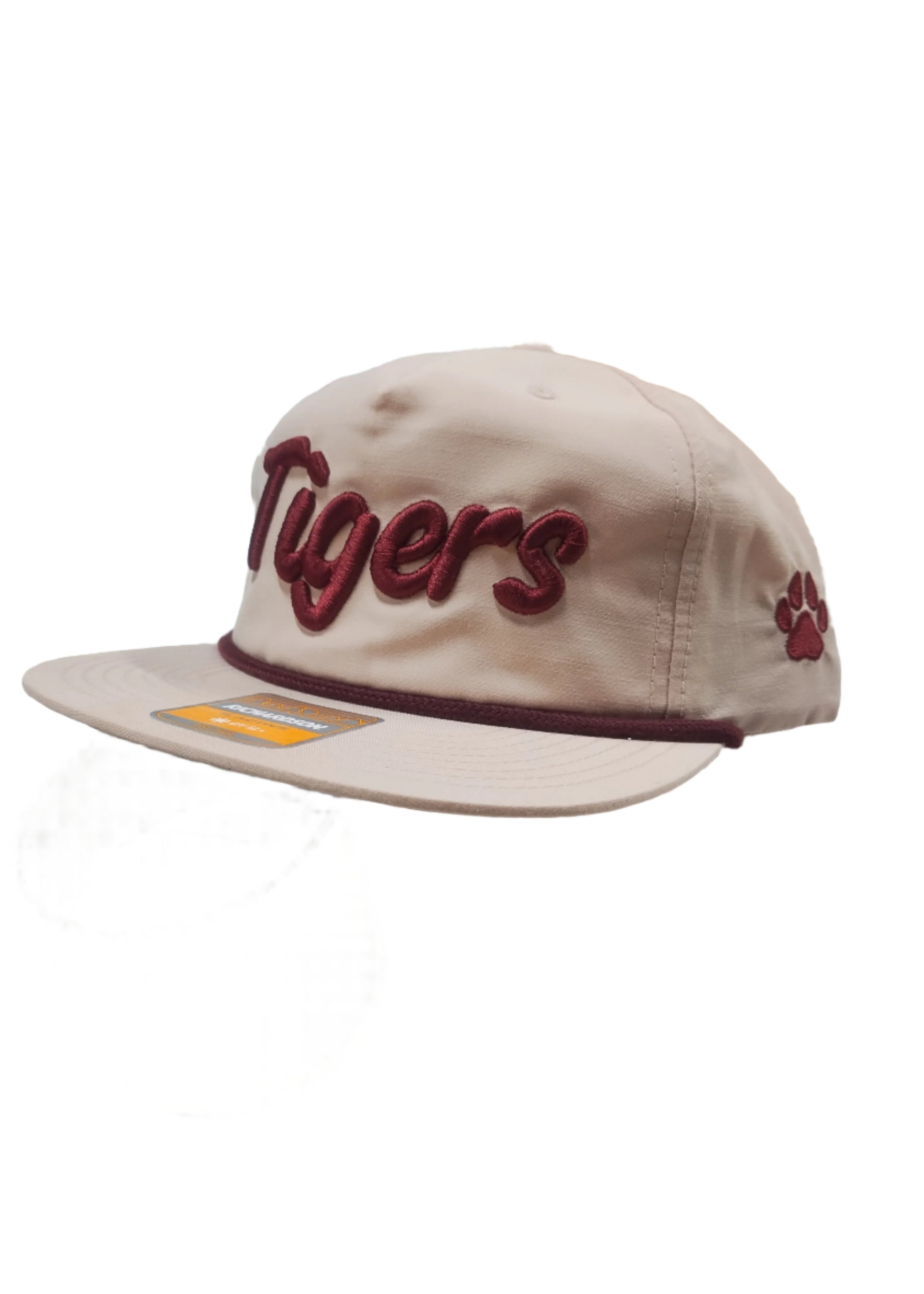 Pale Pink / Maroon Richardson 256 - 5-Panel Premium Rope Cap, Snapback