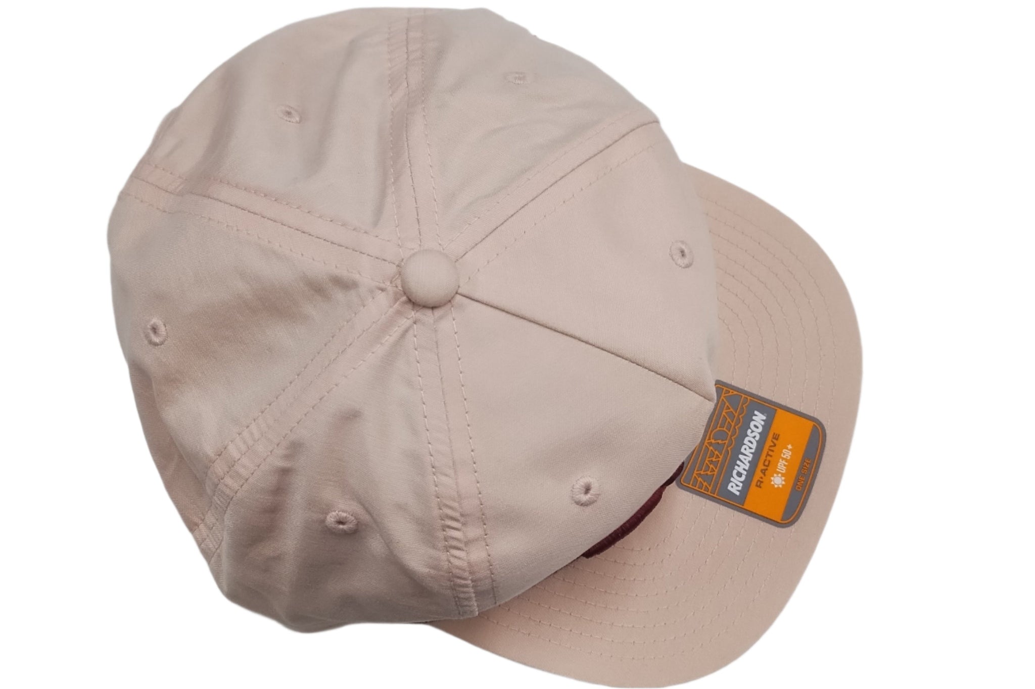 Pale Pink / Maroon Richardson 256 - 5-Panel Premium Rope Cap, Snapback