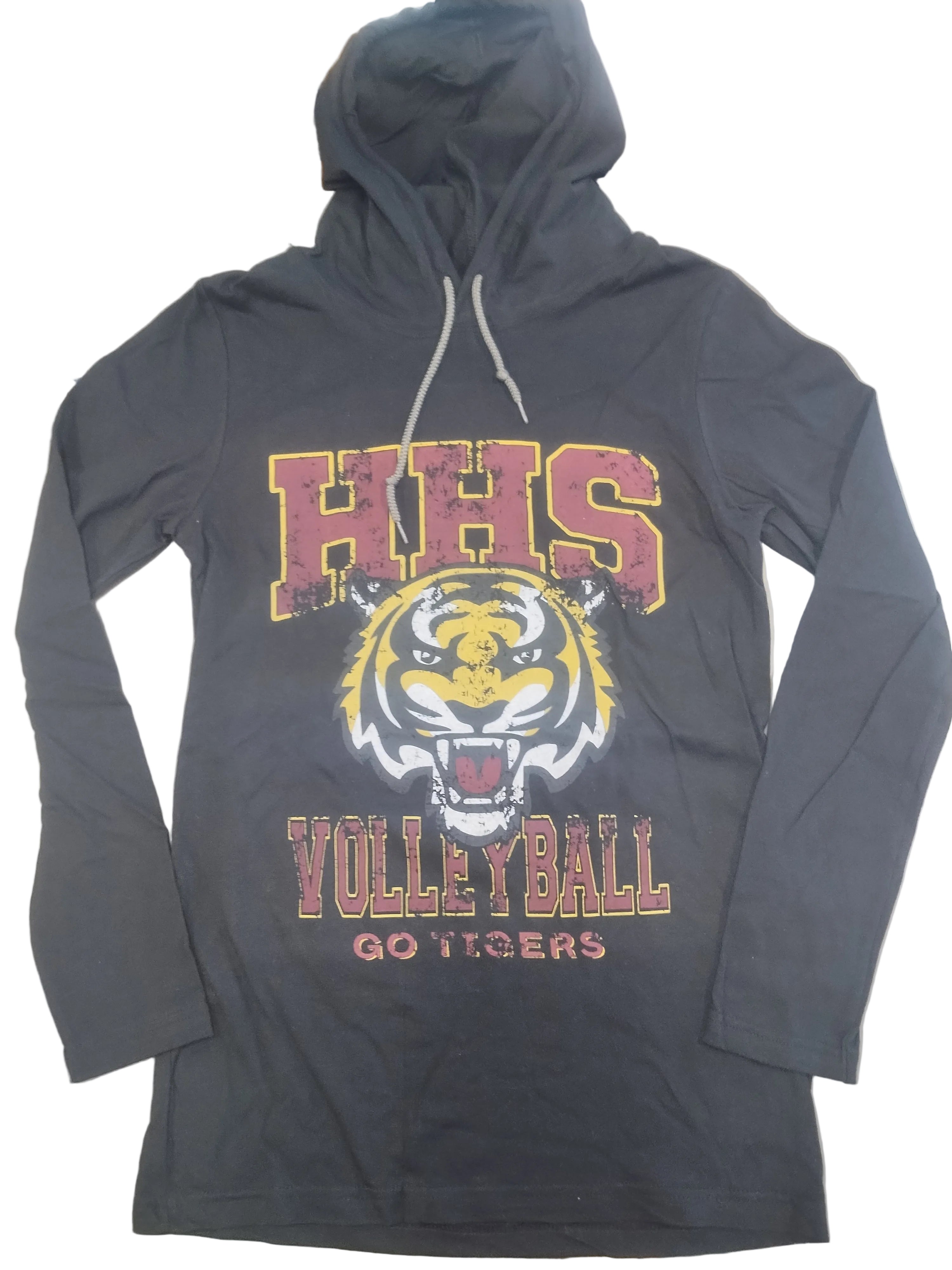 Harrisburg Volleyball Distressed - Ringspun Hooded Longsleeve