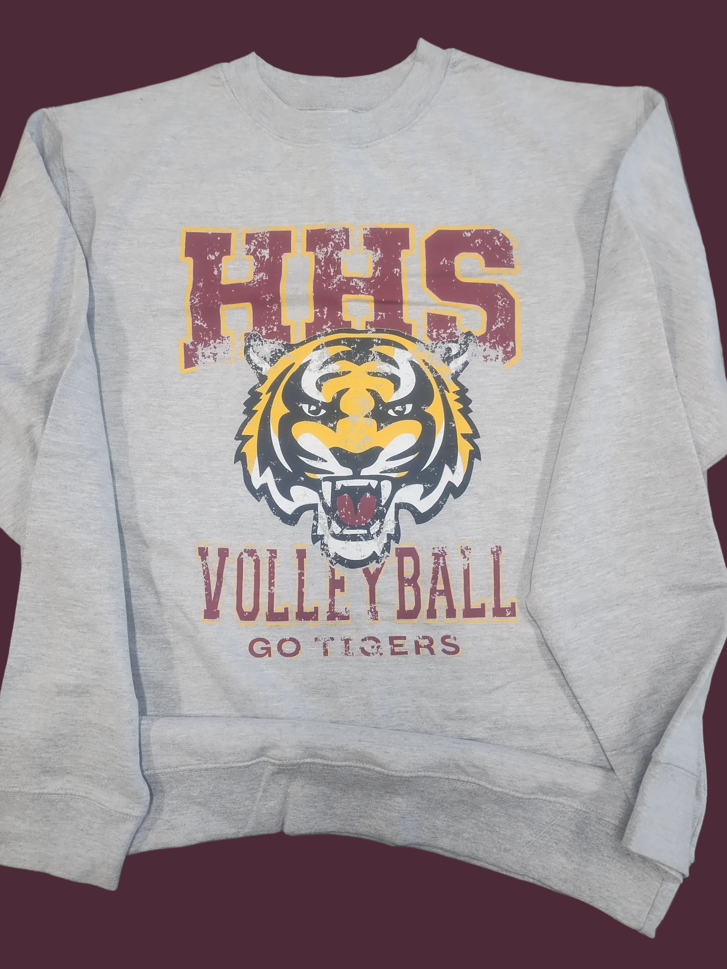Harrisburg Volleyball Distressed - Midweight Crewneck