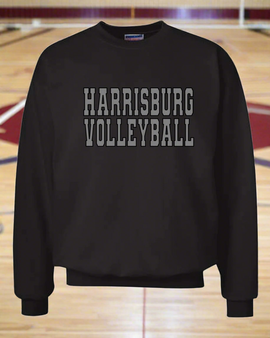Volleyball Puff Print - Hanes Relaxed Crewneck Sweatshirt