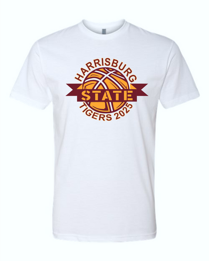 BELLA + CANVAS White Jersey Tee (front + back)