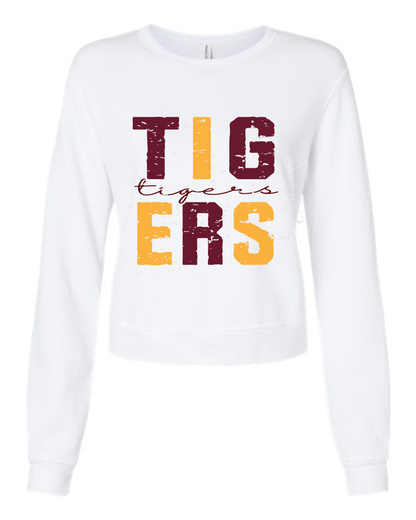 Sponge Print- Bella Mid-Length Fleece Crew