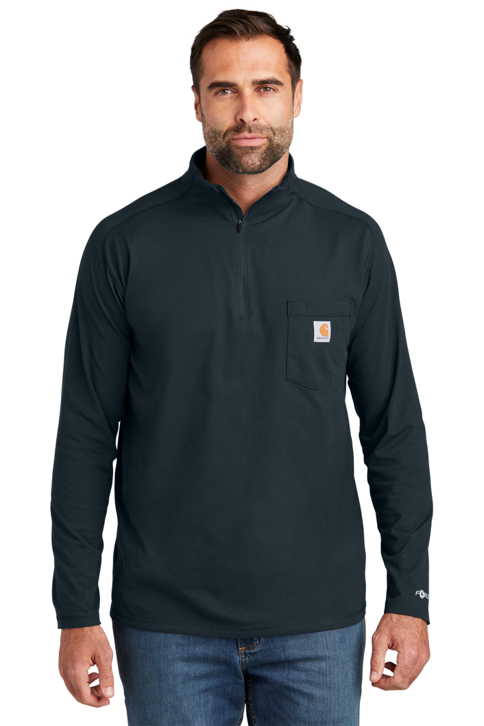 Midtown Carhartt Force® 1/4-Zip Long Sleeve T-Shirt *Logo Sleeve Print*