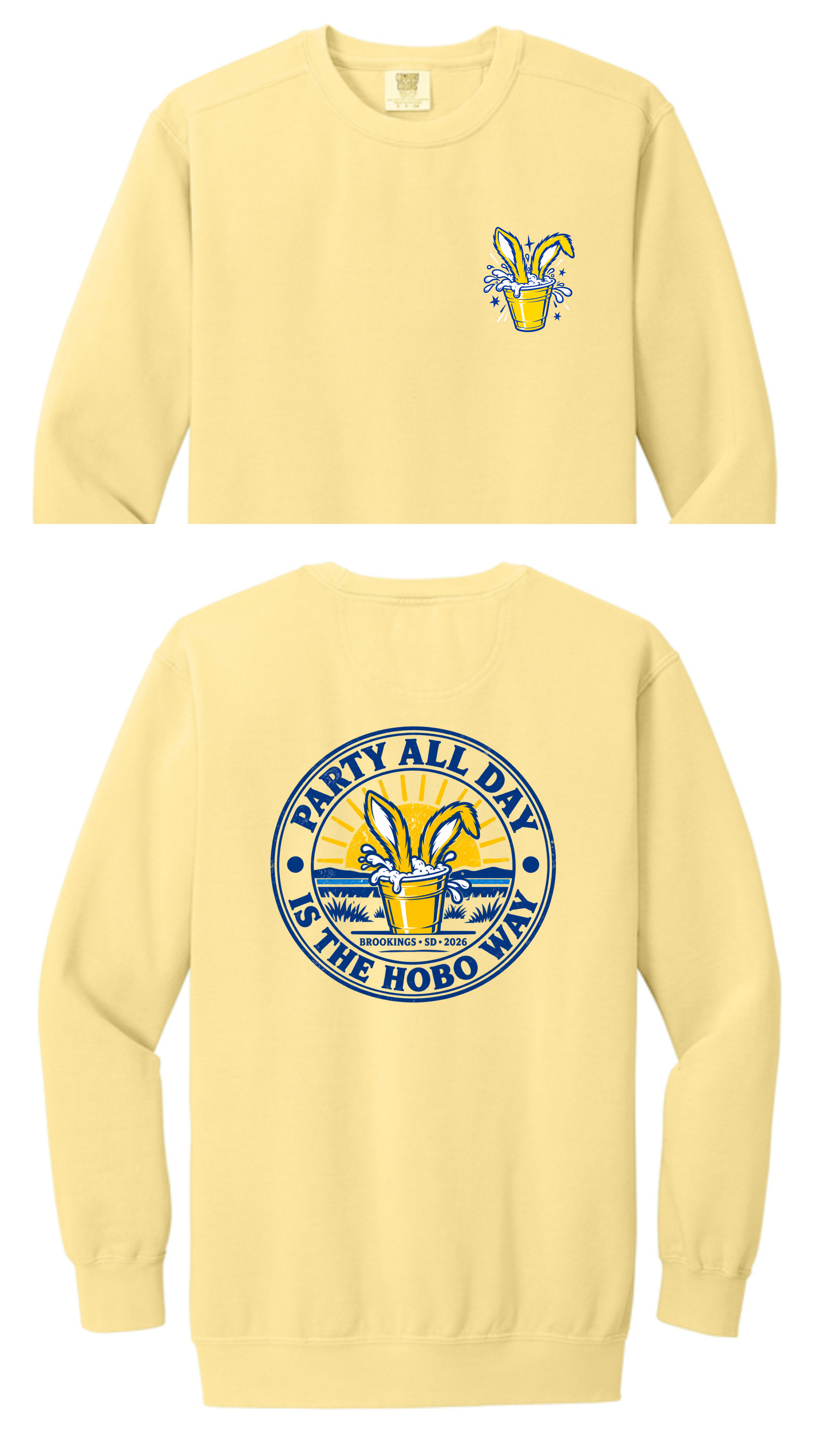 VACA-Comfort Colors RingSpun Crewneck Sweatshit (FRONT&BACK)