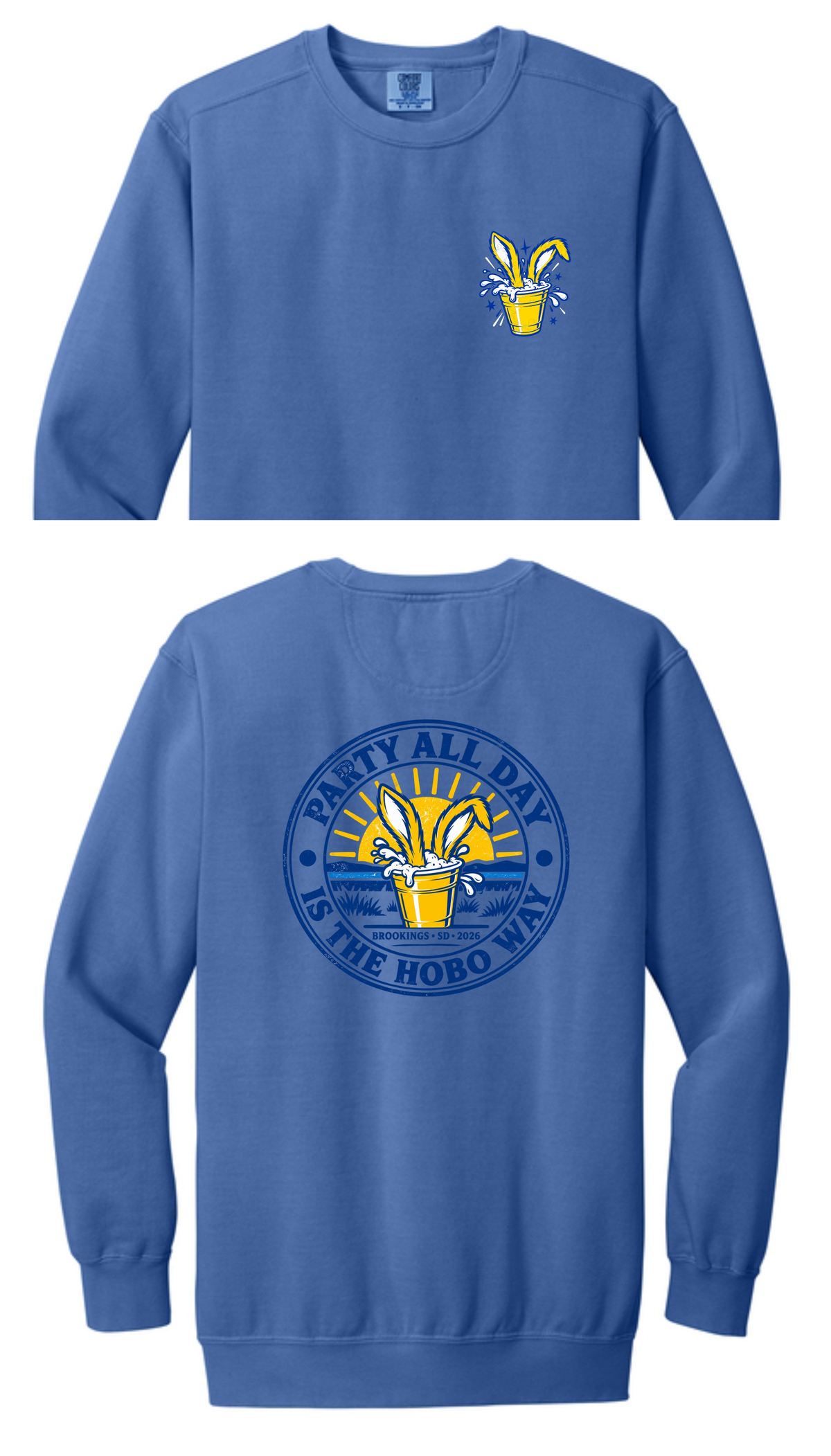 VACA-Comfort Colors RingSpun Crewneck Sweatshit (FRONT&BACK)
