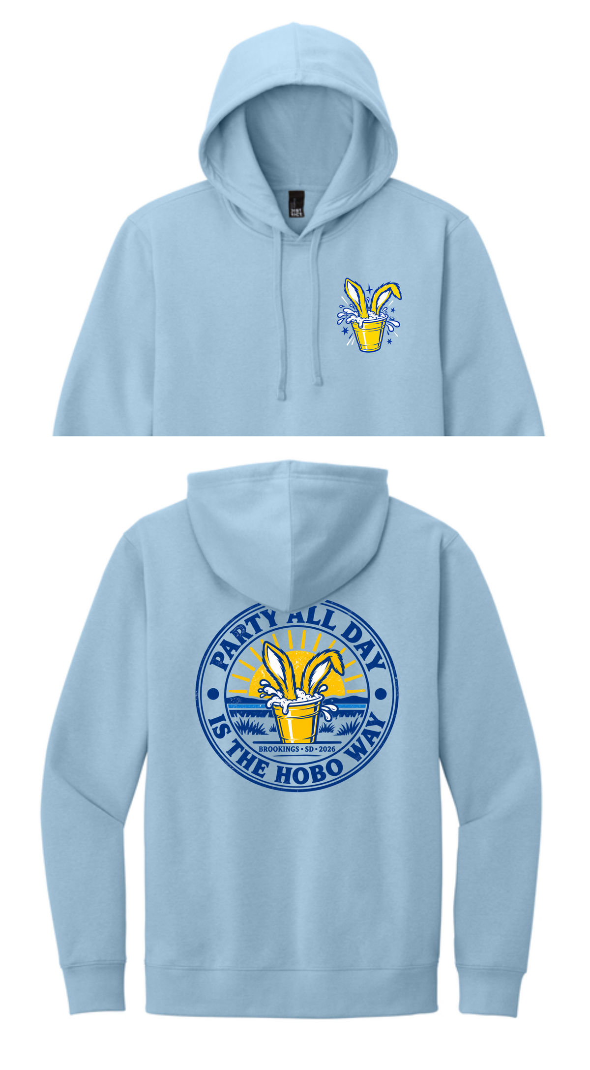 VACA- District Perfect VIT Fleece Hoodie (FRONT & BACK)