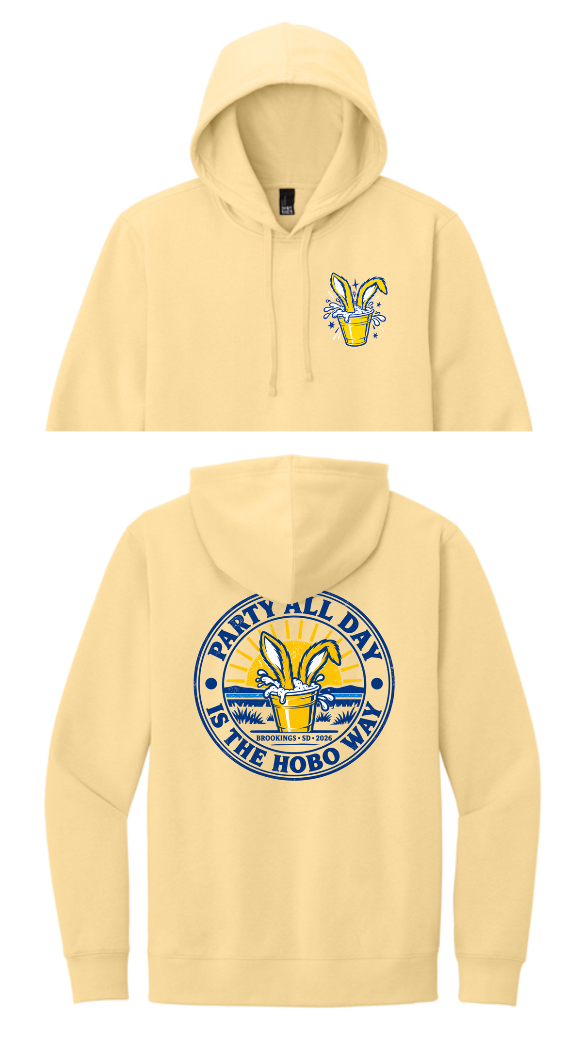 VACA- District Perfect VIT Fleece Hoodie (FRONT & BACK)