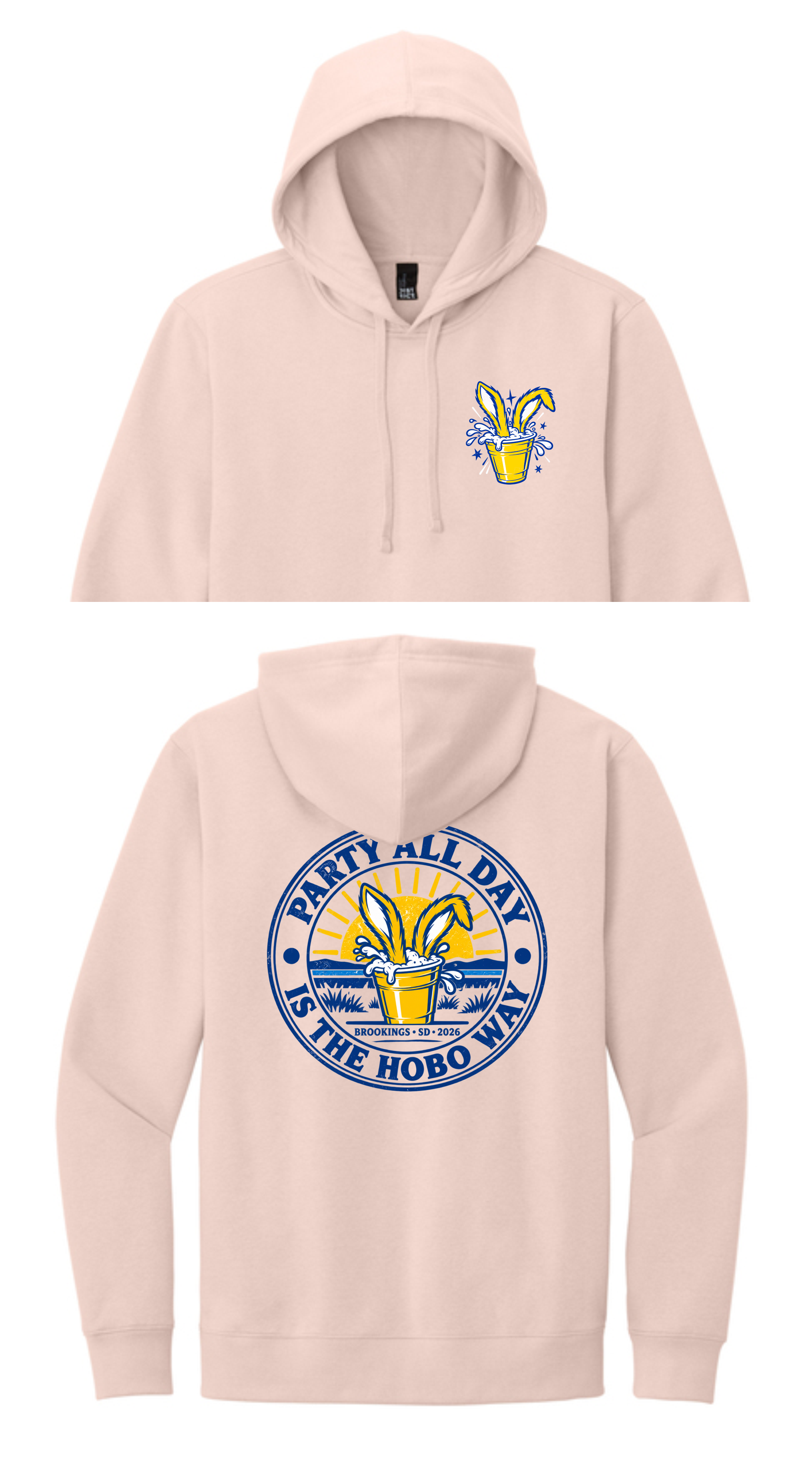 VACA- District Perfect VIT Fleece Hoodie (FRONT & BACK)