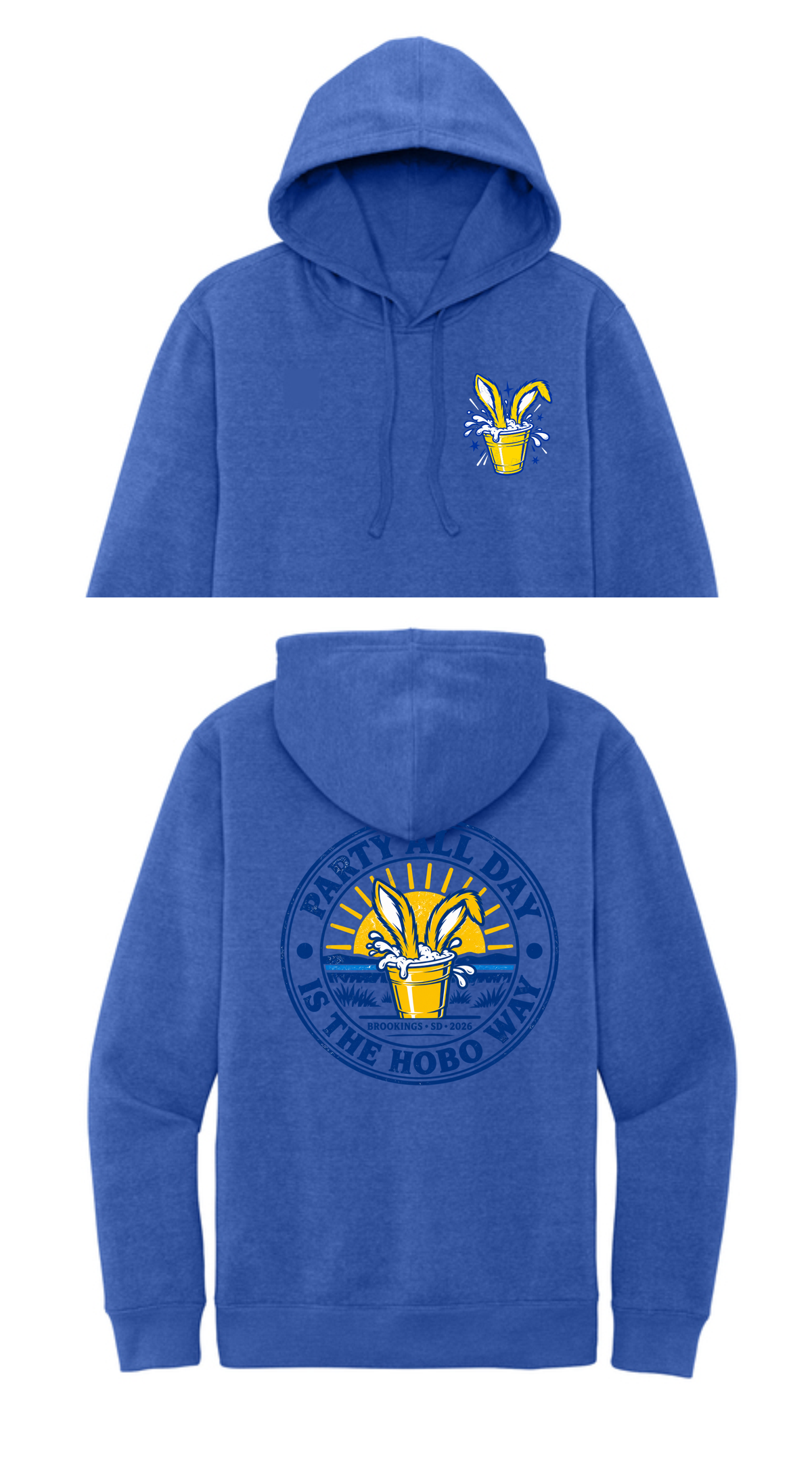 VACA- District Perfect VIT Fleece Hoodie (FRONT & BACK)