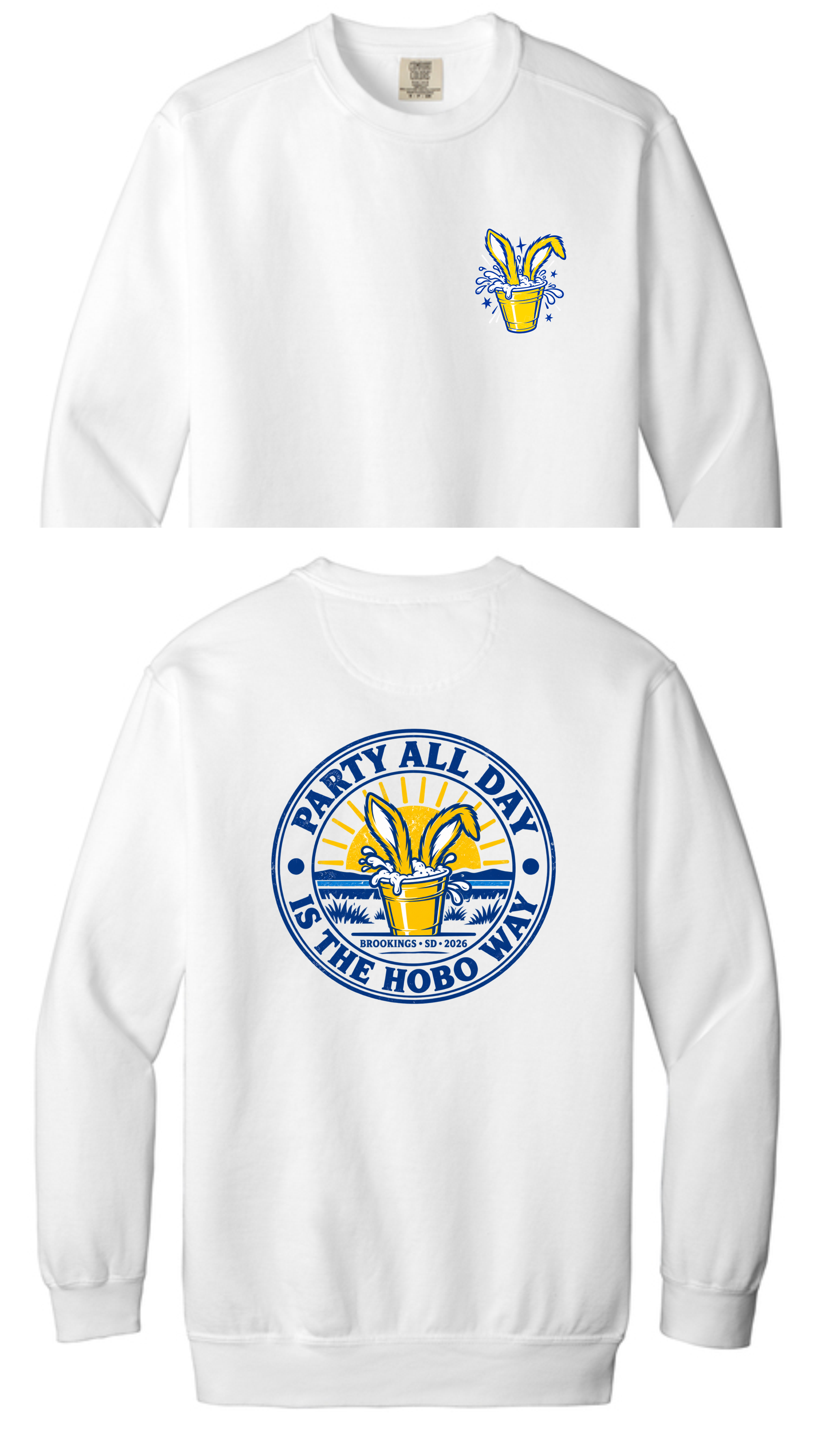 VACA-Comfort Colors RingSpun Crewneck Sweatshit (FRONT&BACK)