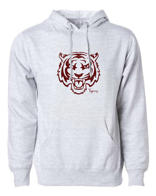 Graphic Maroon - Grey Heather Independent Trading Mid-Weight