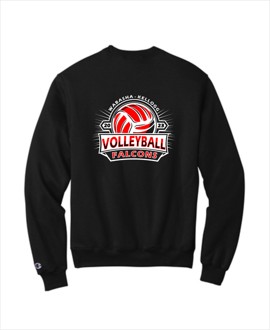 Black Graphic Champion Crew Sweatshirt