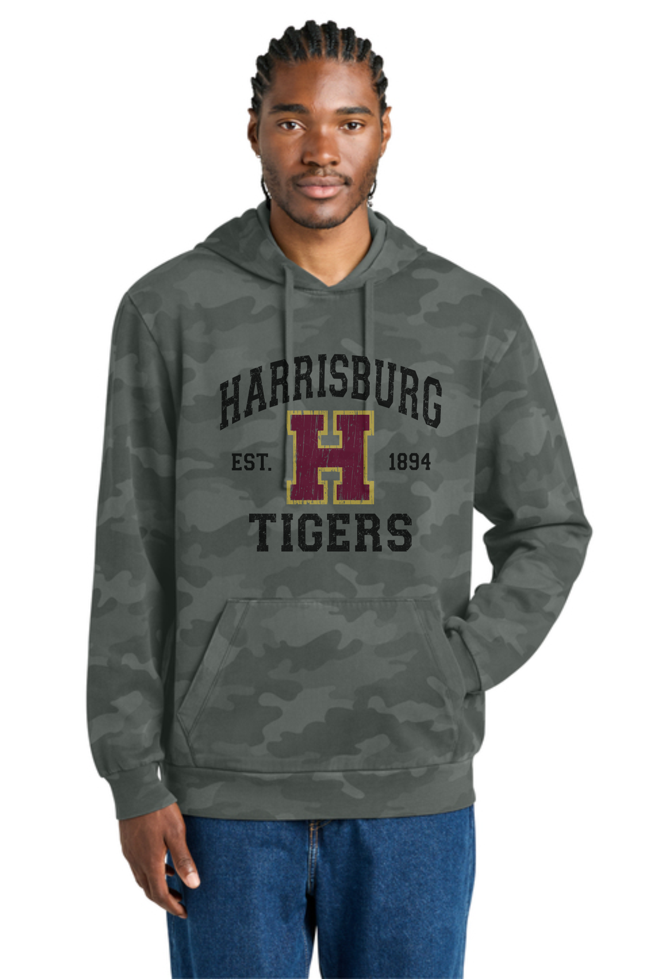 # District Wash Camo Fleece Hoodie