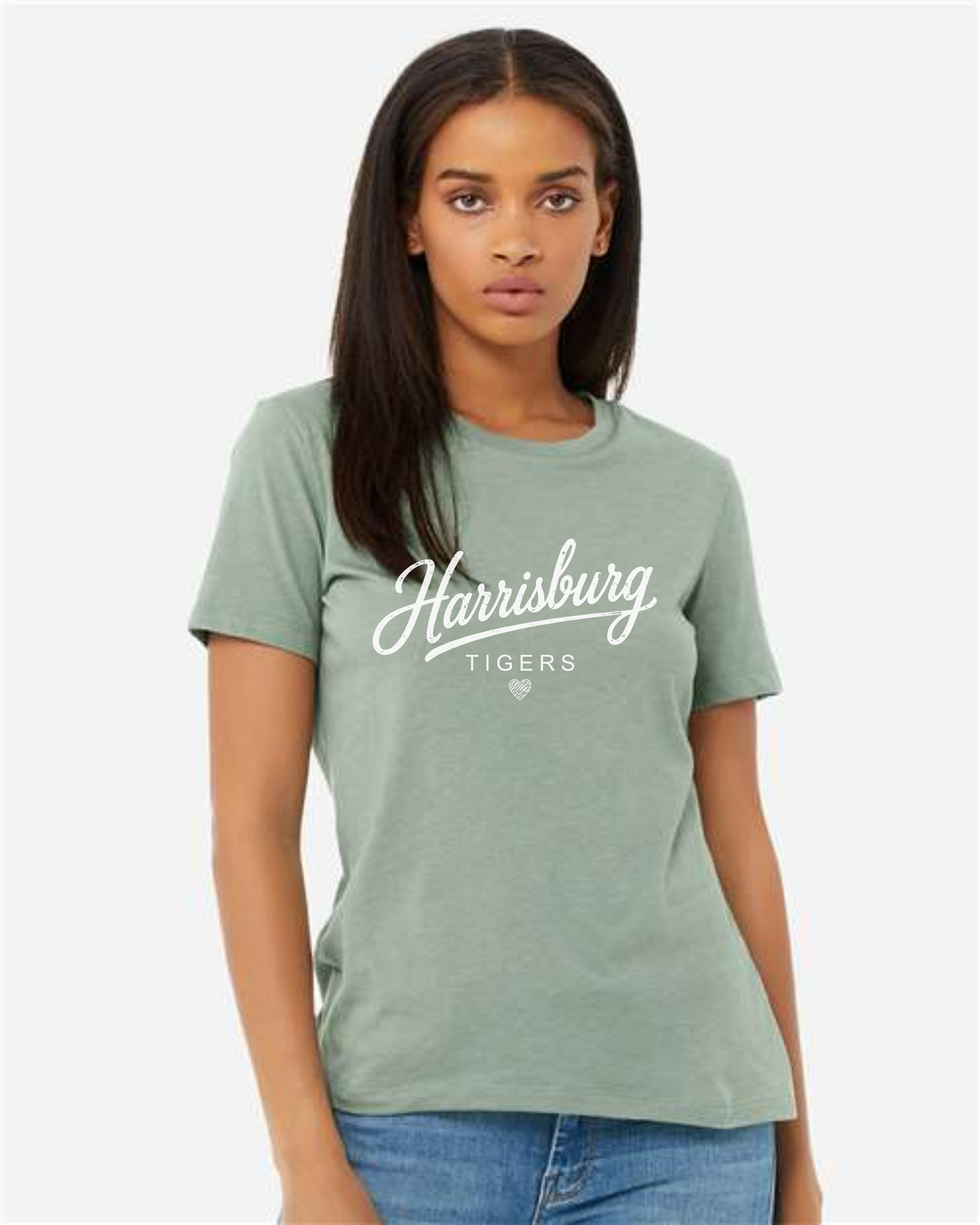 # Bella+Canvas Women’s Relaxed Fit Heather CVC Tee
