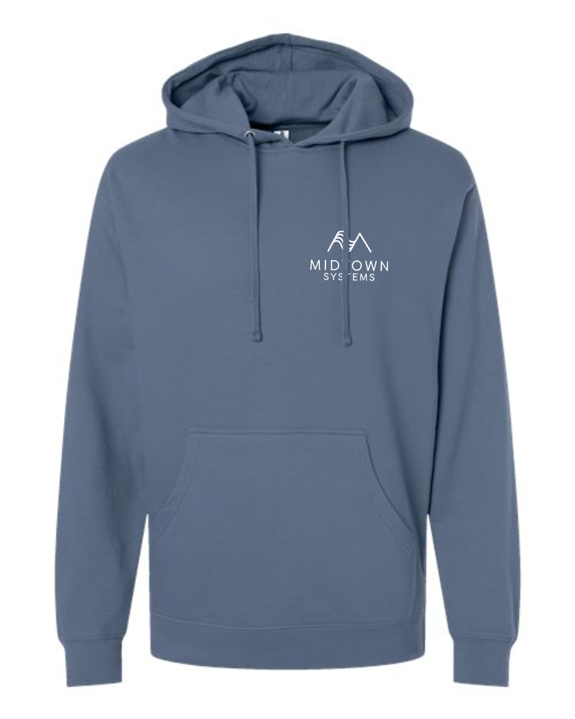 Midtown Storm Blue Independent Mid-Weight Hooded Sweatshirt