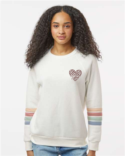 # Women's Striped Sleeves Crewneck Sweatshirt