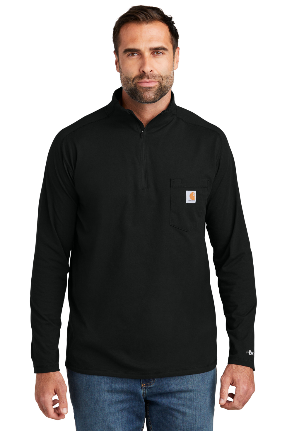 Midtown Carhartt Force® 1/4-Zip Long Sleeve T-Shirt *Logo Sleeve Print*