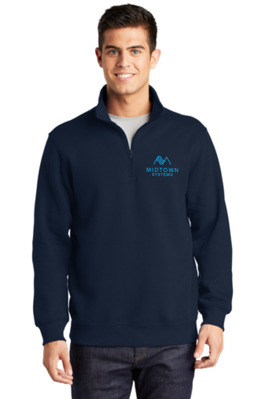 Midtown Navy Sport-Tek 1/4-Zip Sweatshirt