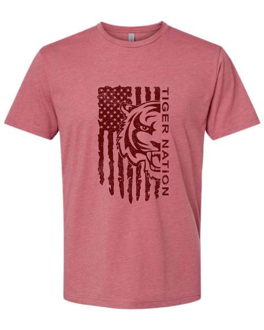 Tiger Nation Maroon - Next Level Heather Mauve