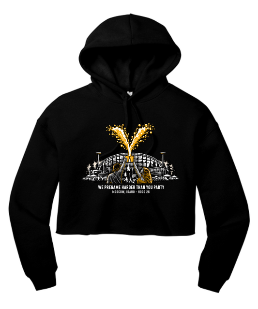 Pregame - Black Cropped Hooded Fleece