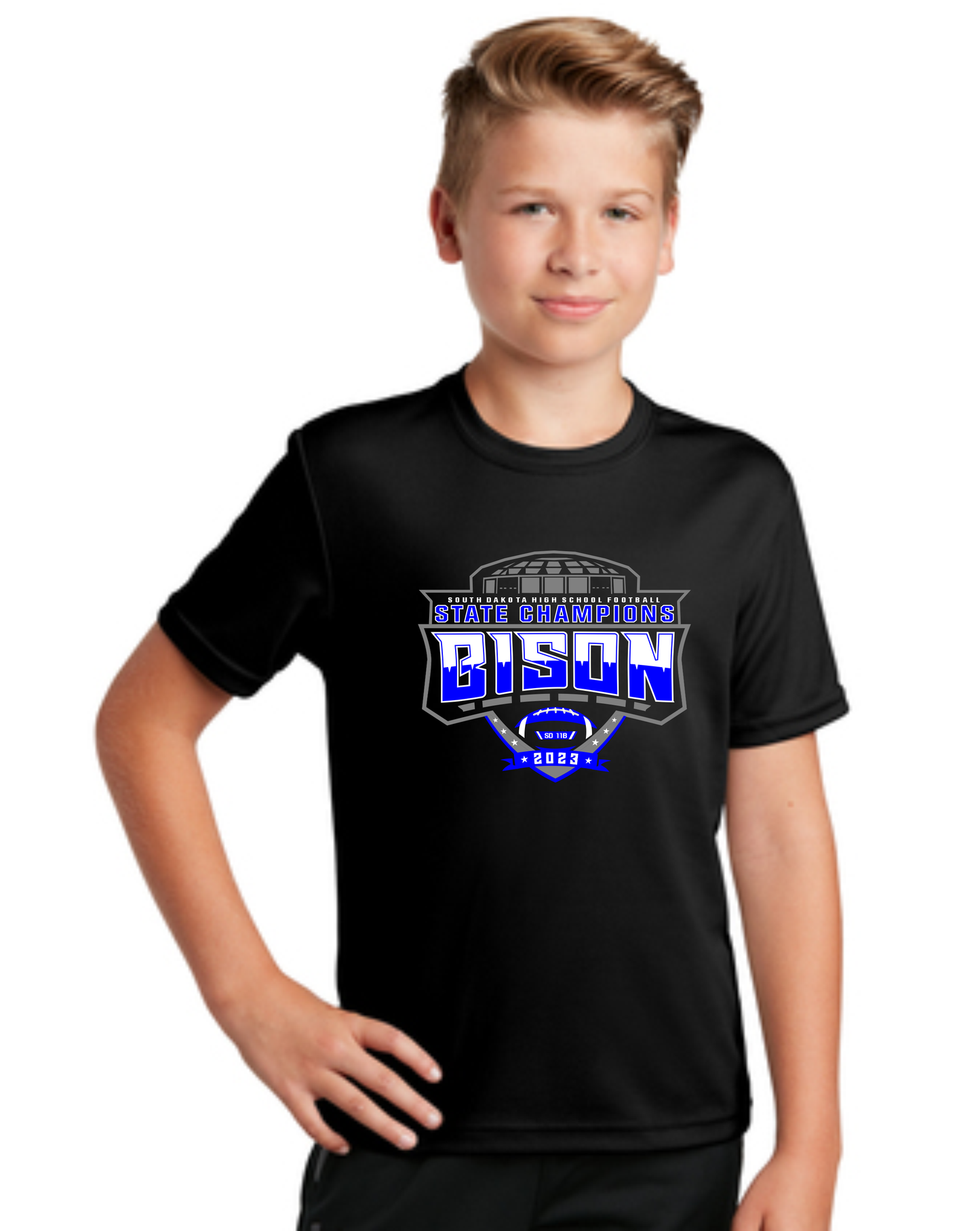Bison Youth Sport Tek Posi-Charge T-Shirt