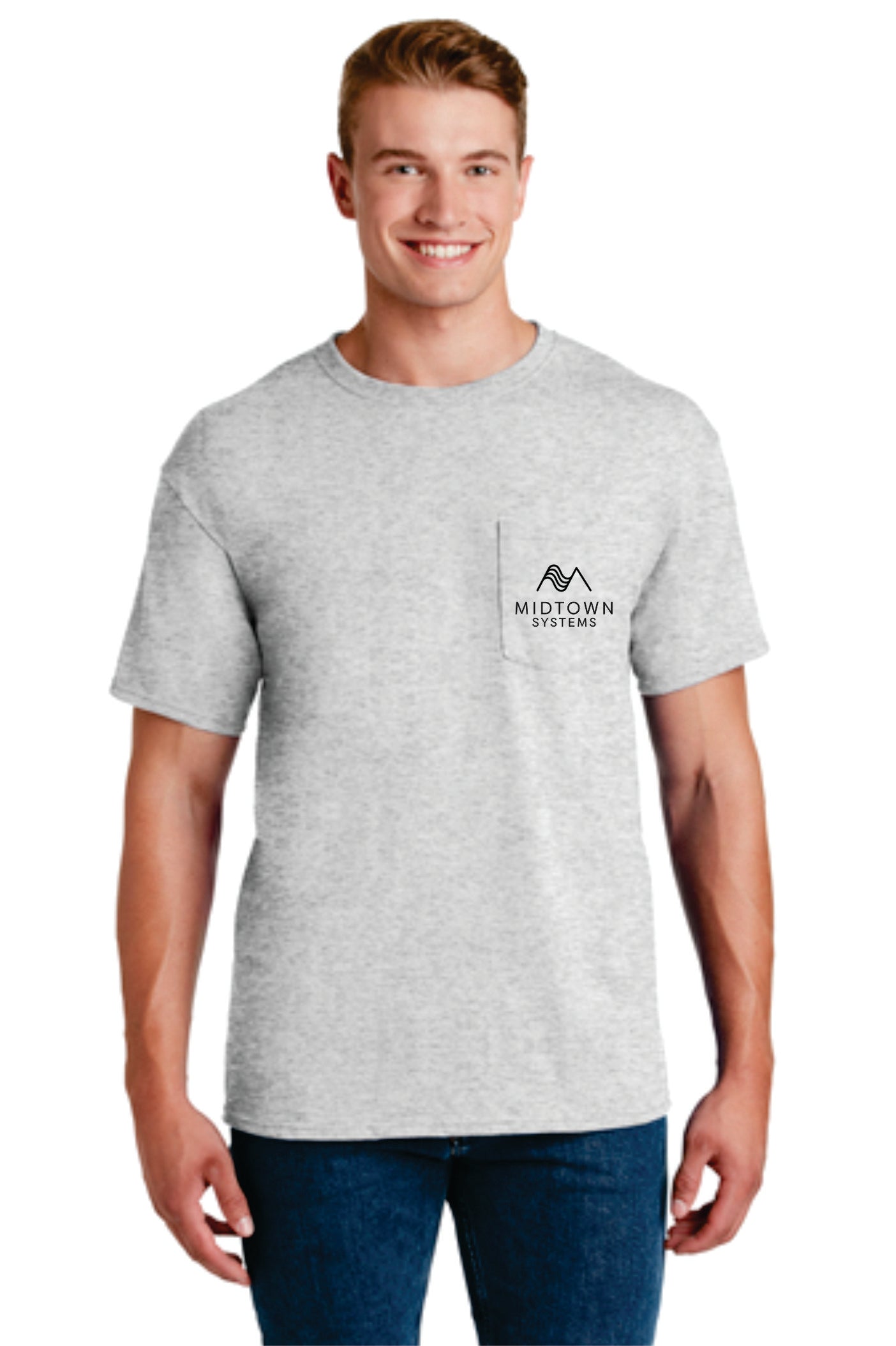 Midtown Jerzees Ash Pocket T-Shirt